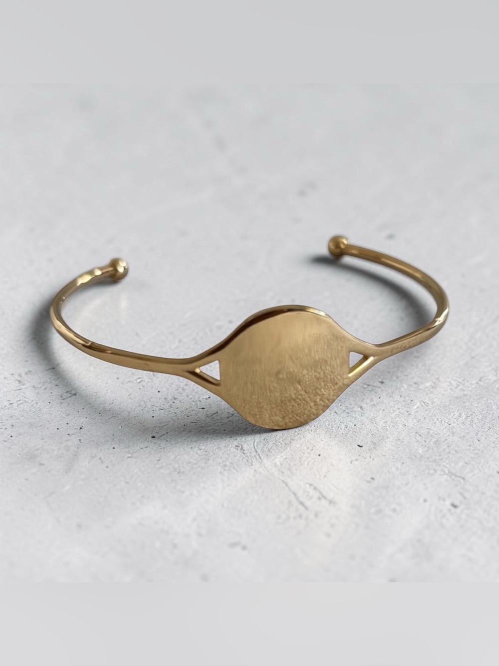 Plunder Gold Open Disc Cuff Bracelet